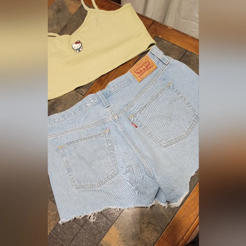 Levis‎ 501 Cut Off Distressed Shorts Button Fly 100% Cotton Y2K